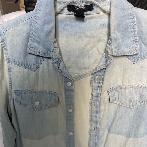 Faded Denim Button Down - Picture 5 of 8